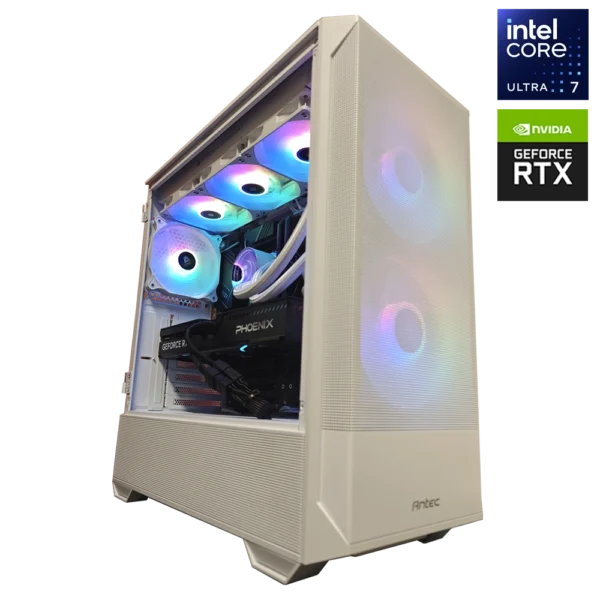 JD GAMING PRO - PC BLANCO CORE ULTRA 7 265KF / 32GB DDR5 / 1TB / RTX 5070TI