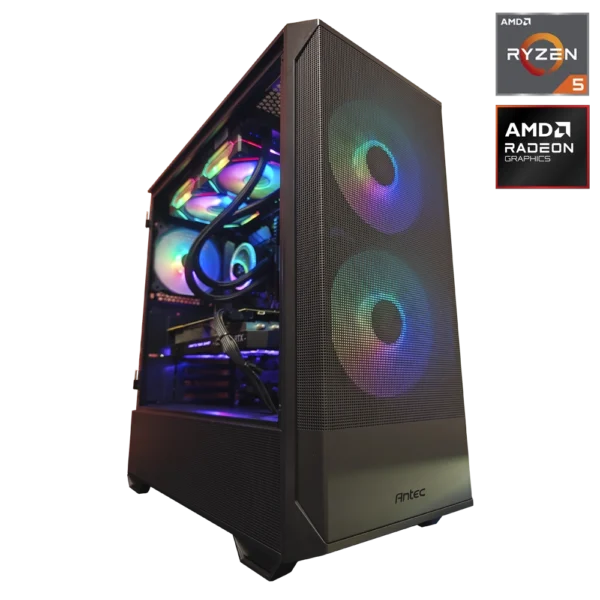 JD GAMING PRO - PC NEGRO AMD R5 7500F / 32GB DDR5 / 1TB / RX 9070XT