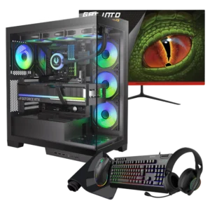 JD GAMING PACK - PC PRO NEGRO INTEL CORE ULTRA 7 265KF / 32GB DDR5 / 1TB / RTX 5070TI + MONITOR, RATON, TECLADO, ALFOMBRILLA Y AURICULARES
