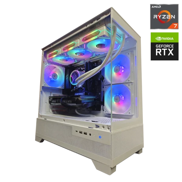 JD GAMING PRO - PC BLANCO RYZEN 7 7800X3D / 32GB DDR5 / 1TB / RTX 5070