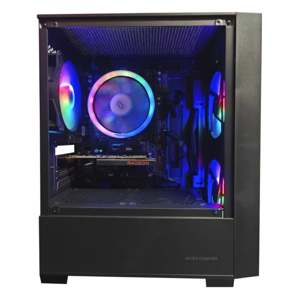 JD GAMING BASIC- PC NEGRO AMD R5 4500 / 16GB / 500GB / RX 6400 - Imagen 2