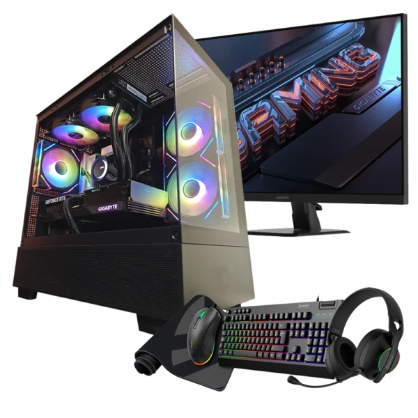 Pack PC gaming completo con Ryzen 7 7800X3D, RTX 5070, monitor y periféricos