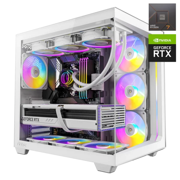 JD GAMING INFINITY - PC BLANCO RYZEN 7 9800X3D / 32GB DDR5 / 1TB / RTX 5070TI