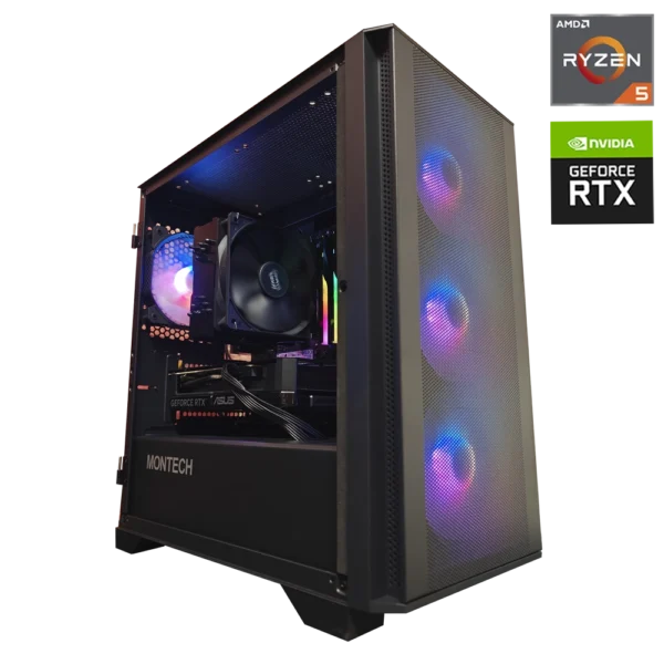 JD GAMING PRO - PC NEGRO RYZEN 5 7600 / 32GB DDR5 / 1TB / RTX 5060TI 16GB
