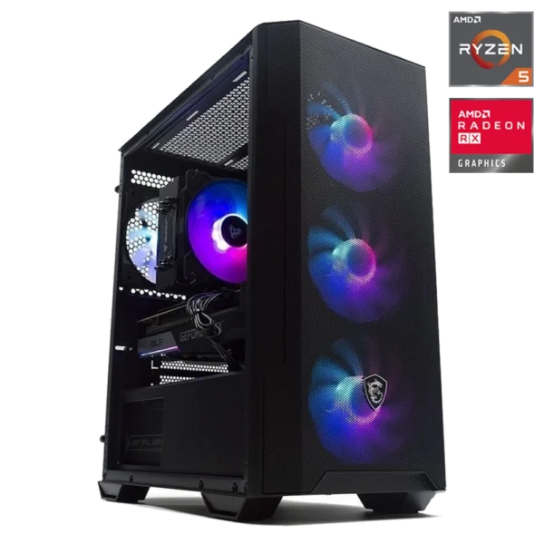 JD GAMING BASIC- PC NEGRO AMD RYZEN 5 5600 / 16GB / 500GB / RX 9060XT 8GB