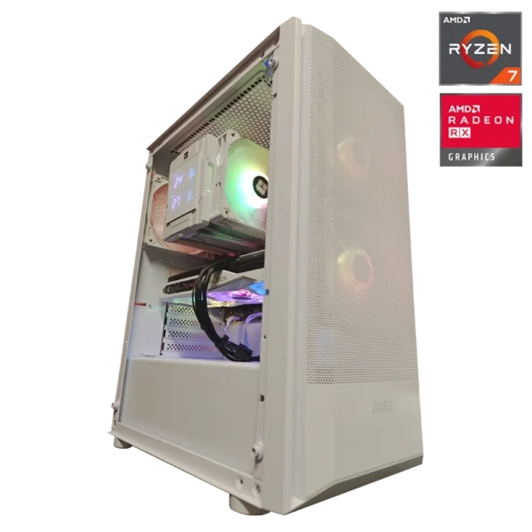 JD GAMING OUTLET - PC BLANCO AMD RYZEN 7 5700X / 32GB DDR4 / 1TB / RX 7600