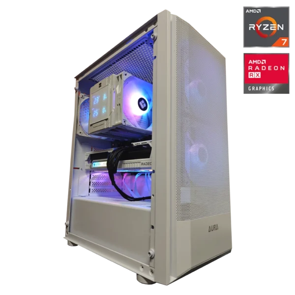 JD GAMING OUTLET - PC BLANCO AMD RYZEN 7 5700X / 32GB DDR4 / 1TB / RX 9070XT