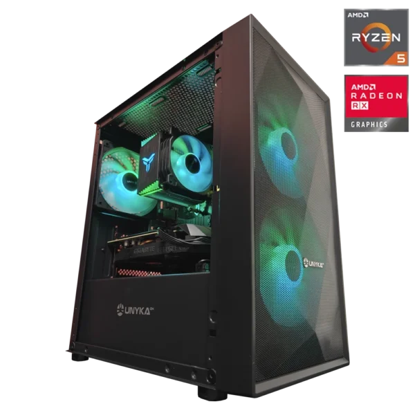 JD GAMING BASIC - PC NEGRO AMD RYZEN 5 5500 / 16GB / 500GB / RX 6500 XT