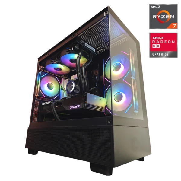 JD GAMING PRO - PC NEGRO RYZEN 7 7800X3D / 32GB DDR5 / 1TB / RX 9070XT