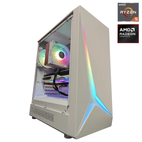 PC gaming outlet con Ryzen 5 5500, RX 7600 y 32GB RAM - última unidad JD Gaming Basic Blanco