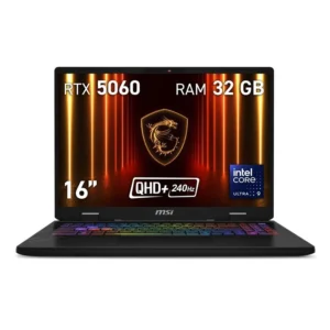 Portátil Gaming MSI Crosshair 16 HX AI D2XWFKG-214XES 16" Intel Core Ultra 9 275HX 32GB 1TB SSD RTX 5060 8GB QHD+